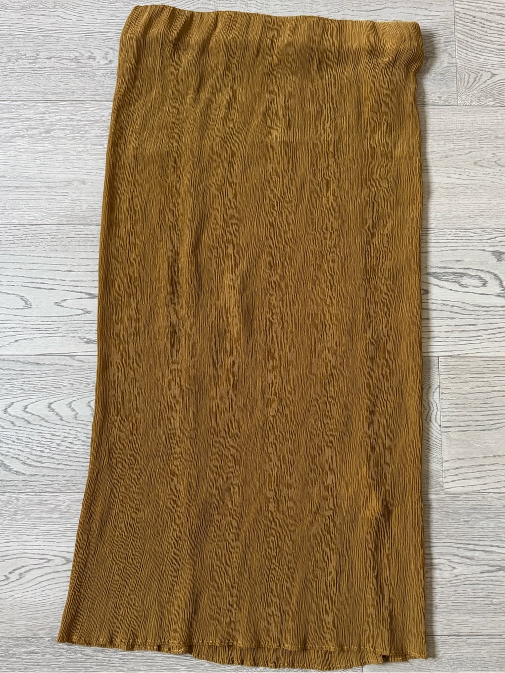 COS- Mustard Ribbed Midi Skirt - Women